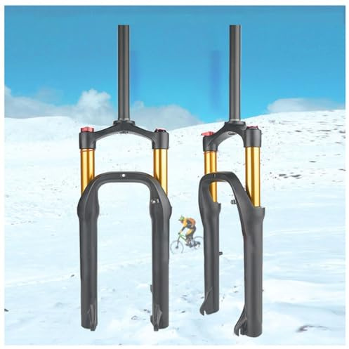 HIMALO Fat Bike Fork 20 Inch Air Suspension Fork Travel 100mm 28.6mm Straight Front Fork Manual Lockout, For 4.0 Tire Snow Beach E-bike