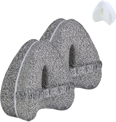 2ud Almohada Ortopédica para Pierna y Rodilla, Cojín Ergonómico con Espuma Viscoelástica, Almohada para Dormir Posicionadora para Embarazadas Alivia Dolores de Piernas, Cadera y Articulaciones.