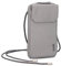 Zwei Handytasche zum Umhängen Mademoiselle.M MP30 Smartphone-Etui & Geldbörse 2-in-1, umlaufender Reißverschluss, längenverstellbarer Riemen, Mini-Handtasche 19 x 10 x 3 cm (Foggy)