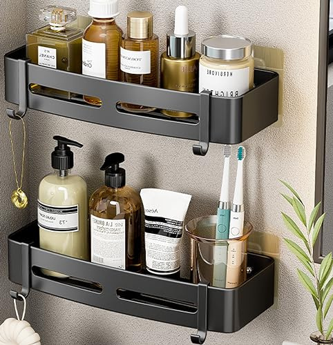 Shelf washbasin Bathroom Storage, Double Square Basket (Patch Type)
