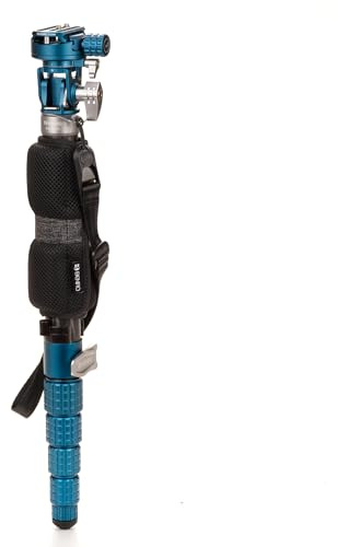 Benro SupaDupa Monopode en fibre de carbone – Monopode professionnel léger à 6 sections pour appareil photo et vidéo avec base de nivellement de 72 mm, verrous rotatifs et support réversible pour