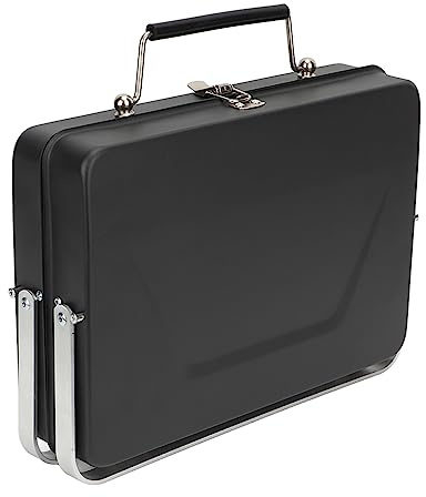 Portable Charcoal BBQ Grill Perfect for Camping Outdoor Cooking Backyard Picnic Foldable Compact Easy to Carry Grill (Black)