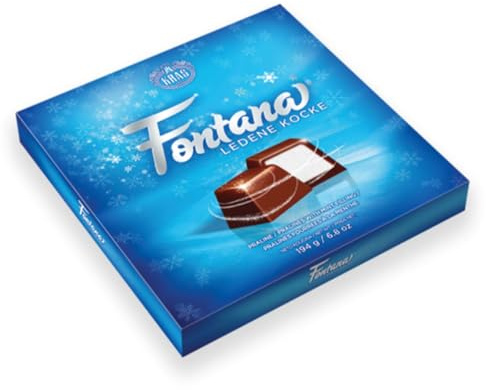Caja de regalo de Chocolates de Cumpleaños Fontana con Relleno de Menta Fresca | Delicia de Chocolate Oscuro en Diversos Tamaños de Paquete (194g, 49g, 146g, 730g) (730 G, 6 PCS)
