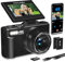 Cámara Digital 4K con Pantalla Abatible de 180° de 3 Pulgadas, Cámara de Vlogging de 64 MP para YouTube, Cámara WiFi 4K Ultra HD con Zoom Digital de 18X, Compacta con Flash