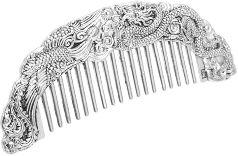 Didiseaon Peigne En Cuivre Vintage Dragon Et Phénix 5.3 Pouces Artisanat Symbolique Pour Coiffure Et Décoration Cadeau