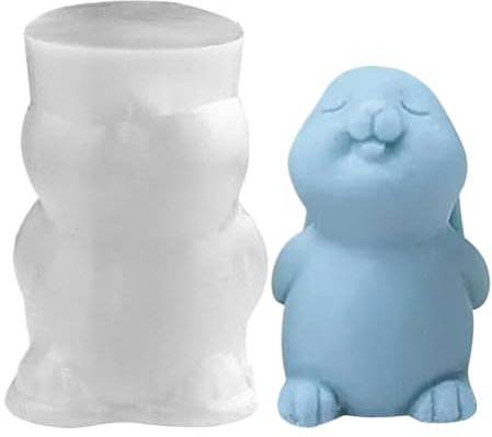 Stampo in silicone coniglietto | Stampo per candela coniglietto pasquale | Stampo in silicone pasquale | Stampi in silicone per candele 3D Coniglio Coniglietto pasquale | Stampo per sapone in silicone