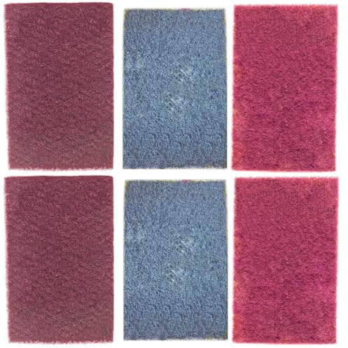 Tillverkad med S cotch Brite handpad universal fiberfleece slipsvamp rengöringskudde tung bilindustri slipning mjuk rengöringssvamp mix-6, 2_7467_2_7447_2_7447_2_7448_styck)
