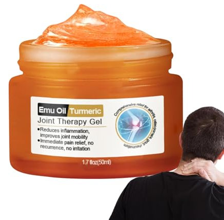 Gel Per La Terapia Articolare All'olio Di Emu E Curcuma, Gel Per Massaggi Al Ginocchio Da 50 Ml, Olio Di Emu Professionale Per L'A-rtrite, G-el Per Massaggi Antidolorifici E-fficaci Per La Schiena