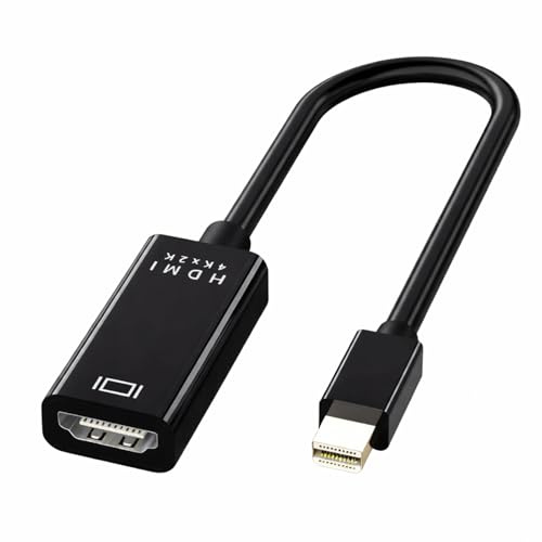 AYHYHLJZJ Adaptateur Mini DisplayPort (Thunderbolt 2) vers HDMI 4K, Unidirectionnel Mini DisplayPort vers HDMI Moniteur Compatible avec MacBook Pro/Air, iMac, Microsoft Surface/Dock Monitor Projecteur