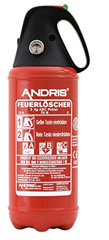 2 kg Feuerlöscher DIN EN 3 Autofeuerlöscher Pulverlöscher Manometer Halterung ABC KFZ 4LE