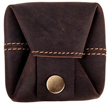 ANDERS Münzbörse kleine Geldbörse Wiener Schachtel Beutel Leder Vintage Rindleder Old Used