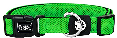 DDOXX Airmesh Hundehalsband - Stabiles und Verstellbares Welpenhalsband für alle Größen - S (Grün)