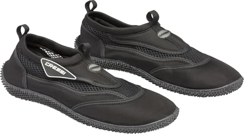Cressi Reef, Scarpette Adatte per Mare e Sport Acquatici, Unisex – Adulto, Nero, 42 EU