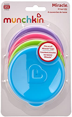 Munchkin Miracle 360ᵒ Becherdeckel, 4er-Pack, mehrfarbig