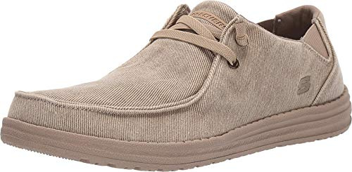 Skechers Melson-Raymon Slip on, Mocasín Hombre, Taupe Canvas, 45 EU