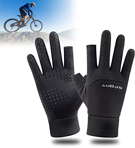 LSAMA Gants de cyclisme, 2 mitaines exposées, gants de cyclisme, course à pied, tir, VTT, moto, vélo, conduite, chasse, voile, photographie, gants sans doigts pour homme et femme