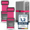 Travely® Premium Koffergurt - Besonders Auffällig & Sicher - Inkl. 2 Namensschildern - Gepäckband ideal über Kreuz - [2er Set] - Pink