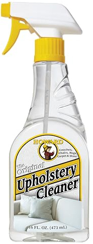 HOWARD Products Upholstery Cleaner for Furniture, Couches, Chairs, Rugs, and Carpet Stain Remover, Couch Cleaner, 16 oz Spray Bottle