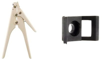 Pince en métal pour colliers - Zenitech & Embases à visser noir par 100 - Zenitech