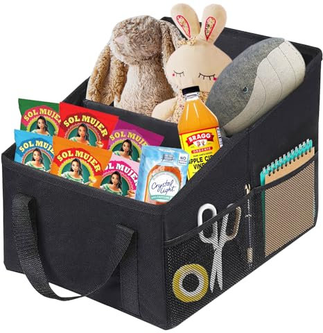 FePen Auto Organizer, Rücksitz Box, Robuster Oxford Aufbewahrungsbox, Vordersitz Faltkorb Autotasche, (Aufbewahrungskiste)