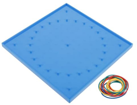 Toyvian 1 Set Geoboard Mit Gummibändern, Puzzle-Formen, Brettspielzeug Für Kinder, Bastelwerkzeug, Geometrisches Brett Für Kinder, Geoboard-Spielzeug, Ansprechendes Mathematik-Werkzeug