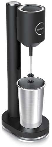 Arendo - Protein Shaker Mixer - Eiweiß Shaker - Metall Eiweißshaker Premium - 500 ml Becher Edelstahl - 22.000 U min - 2 Geschwindigkeitsstufen - Fitness Protein Drinks Smoothies Milchshakes