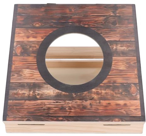 Game Set for Exterior Cornhole, Packed Play Set for Beans Cornhouses Resistant to Scratches and Garden Water (Red Circle) (Black Circle)