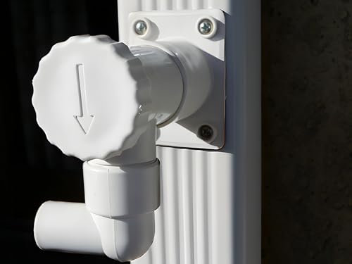 Nouveau - Collecteur d'eau de Pluie - Kit Complet - Fabrication Francaise - Conduits Rectangulaires 60x80 mm - Blanc