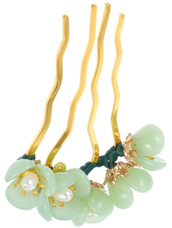 WRITWAA Pinza per Chioma Fiore, Fermaglio Tradizionale Stile Cinese, Accessorio Raffinato per Donne e Ragazze, per Impiego Quotidiano