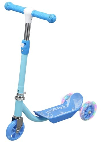 Trottinette Enfants, Trottinette d'Equilibre pour Enfants de 3 Ans à 6 Ans - avec Guidon Flexible, Guidon Réglable en Hauteur/Bleu