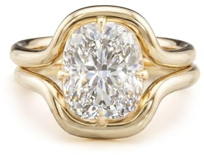 14K Gold Engagement Wedding Rings Set for Women Travel Promise Eternity Ring 2.5CT Cushion Cut Cubic Zirconia Cz Rings Thoughtful Gift for Your Mom, Sister, Wife, Girlfriend (Cushion Cut set, 7)