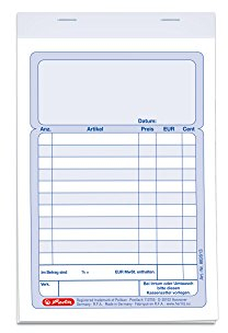 Herlitz Kassenblock mit Rechenliste, A6, 2 x 50 Blatt (1 Stück)