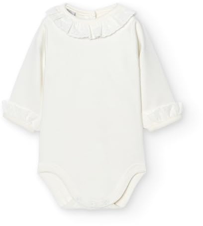 babidu BODY CUELLO BATISTA, Body para Bebé-Niños, Beige, 0 meses