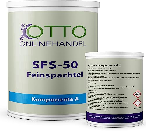 SFS-50 Feinspachtel aus 2K Epoxidharz (4,5 kg) Spachtelmasse für Reparaturen von Estrich, Holz, Beton