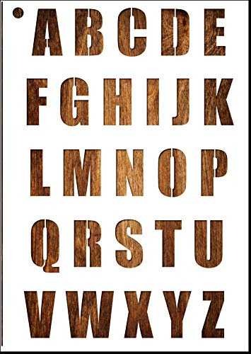 Stencil Letter A4 Plastic Mylar Alphabet Impact 40mm