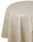 Wachstuch Wachstischdecke Tischdecke Gartentischdecke Leinen Prägung Beige Sand Rund 120 cm abwaschbar gefaltet