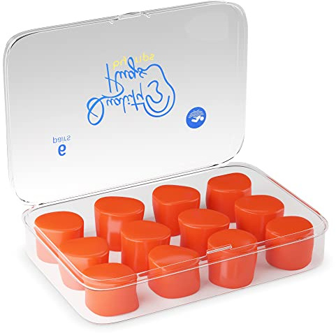 Quality Silicone Ear Plugs 6 Pair - Noise Cancelling Moldable for Swimming Pool Surfing Bathing Water Skiing Snoring Sleeping Sound Blocking - Gel Wax Ear Plugs for Swimming Kids Adults