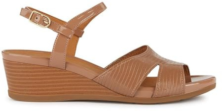 Geox Sandalo da donna D MarYKARMEN A Wedge Sandal, DK Skin, 37 EU, Dk Skin, 37 EU
