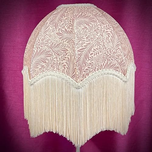 William Morris Larkspur Rose Pink and Cream Parachute Dome Fabric Lampshades Available In 4 Sizes Can Fit Table Lamps Floor Standard Bases Ceiling Light Pendants