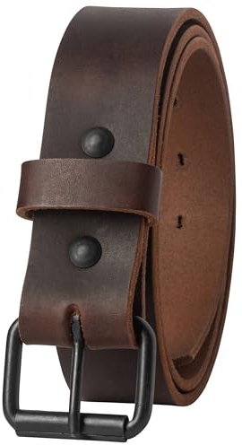Main Street Forge American Made Men's Belt | Mens Belts Casual | Brown Leather Belt Men Size 38