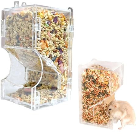 ZHYUAN Mangiatoia automatica per criceti e animali domestici, piccoli alimenti per porcellini d'India, pappagalli e mini ricci