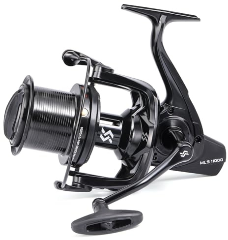 Sougayilang Carrete de pesca de surf, serie 11000/12000, 13+1BB, arrastre súper potente, carrete de gran capacidad para carpas, agua salada y dulce
