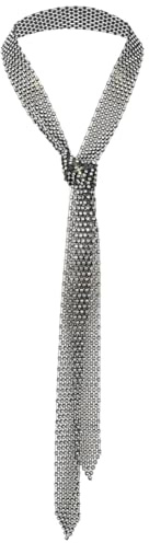 CABODYALS Cravates Noires en Strass Longues et Scintillantes Collier en Alliage de Diamants à Paillettes Fines Chaînes de Corps Punk Bohème Bijoux pour Femmes Costumes Fête Cosplay Accessoires de Tous