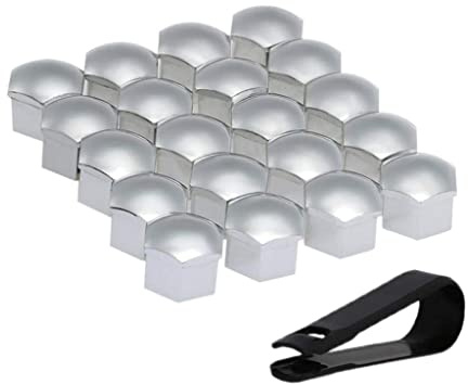 VAPORVERSE 20 Pièces Cache-Boulons pour Citroen C5 Aircross 2018-2022 2023, Écrou de Roue Plastique Capuchons Protecteurs Hexagonaux Antirouille Décoration Jante,17mm