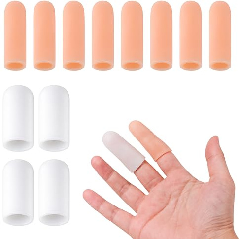 12PCS Dedales de Silicona – Protector Dedos Mano Flexible, Dedal Silicona con Ventilación, Protector de Dedos Gel para Uso Diario, Cocina, Trabajo Manual y Actividades del Hogar