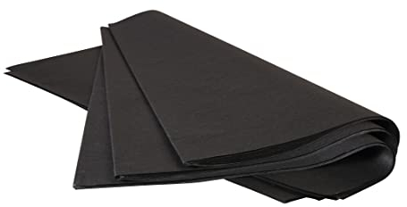 Clairefontaine 393629C Ries (mit 480 Blatt Seidenpapier, 50 x 75 cm, 18 g/qm, ideal für Deko und Bastelprojekte) 1 Ries schwarz