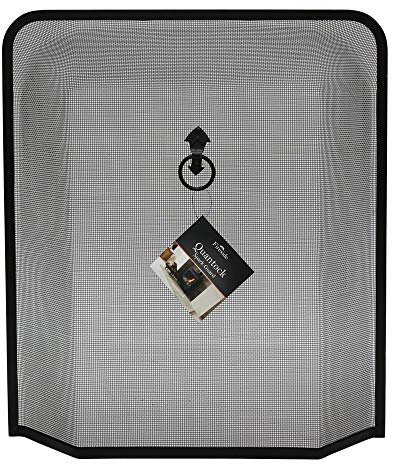 JVL Quantock Spark Fire Guard Surround Screen, Black