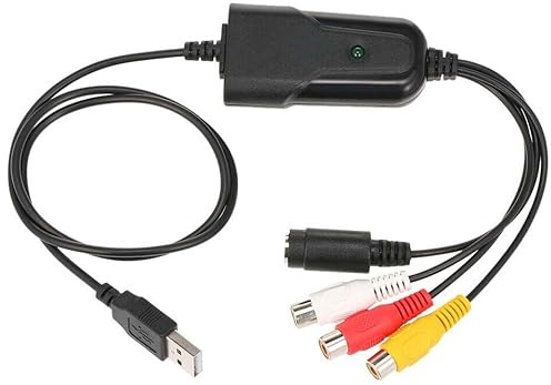 AllAboutAdapters Plug-and-Play Composite RCA S-Video Audio Capture to USB DVR Adapter for PC