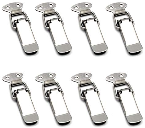 BuxiuGK 8 Pièces Fermeture a Levier Fermeture à Ressort Loquet Bascule en Acier Inoxydable Pour Coffre à Outils,Tiroir,Armoire et Coffre
