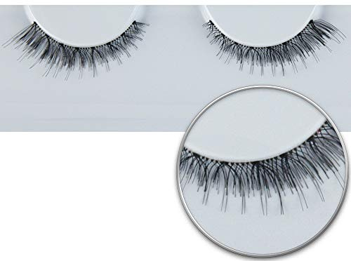 Grimas professionelle Echthaar Wimpern | Nummer 139 - schwarz, überlagernd und innen kurz | Hochwertige Volumen Wimpern mit natürlichem Look für Alltag, Karneval, Theater und mehr